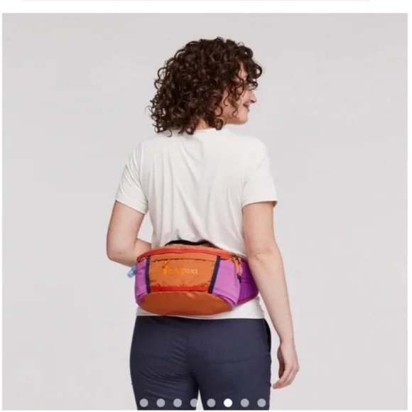 Cotopaxi Lagos 5L Hiking Hydration Hip Pack Orange Purple NWT Ventilated - Picture 9 of 10